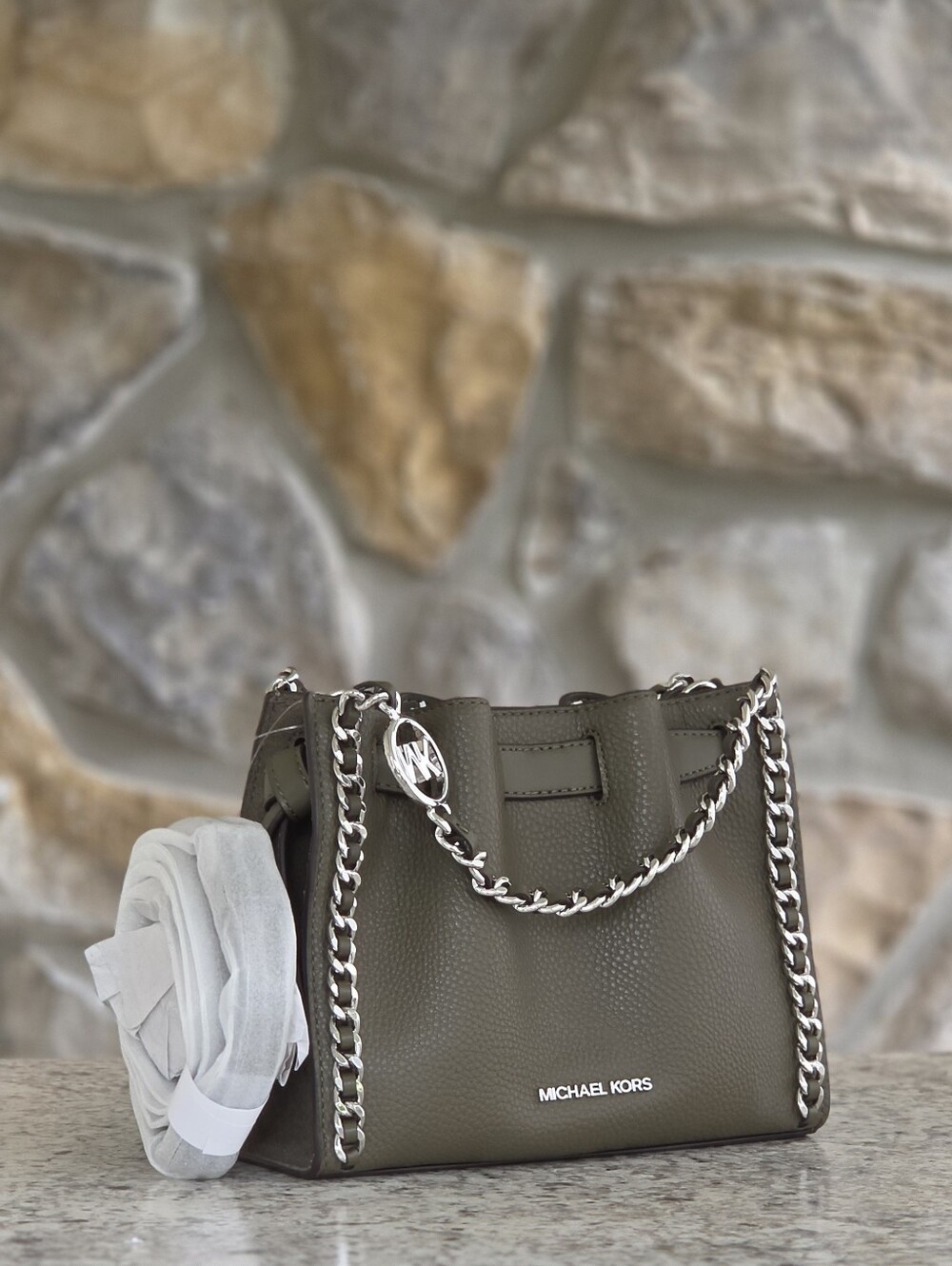 Michael Kors Mina Small Green Crossbody